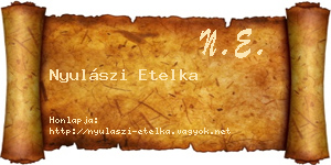 Nyulászi Etelka névjegykártya